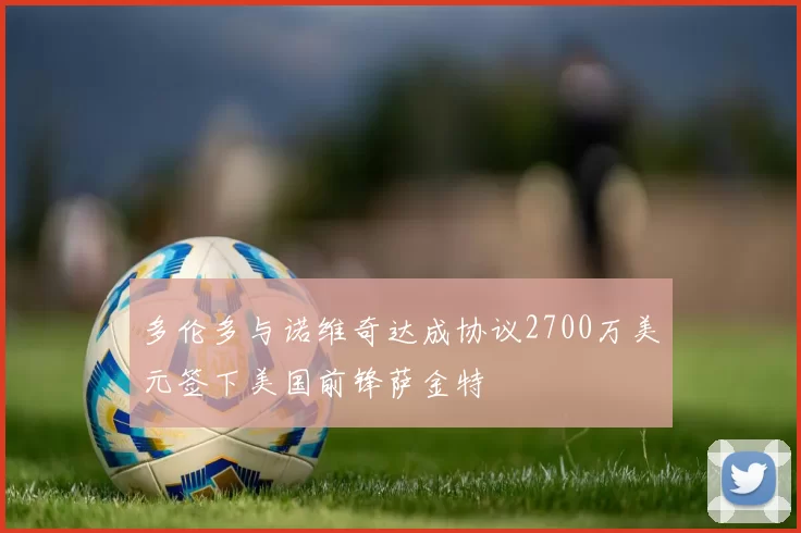 多伦多与诺维奇达成协议2700万美元签下美国前锋萨金特